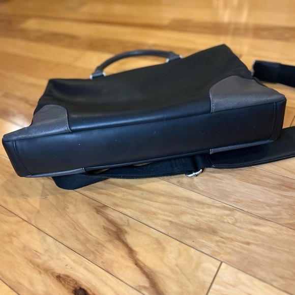 Ted Baker Men's Matcher Faux Leather Black Briefcase Document Bag - Picture 7 of 17